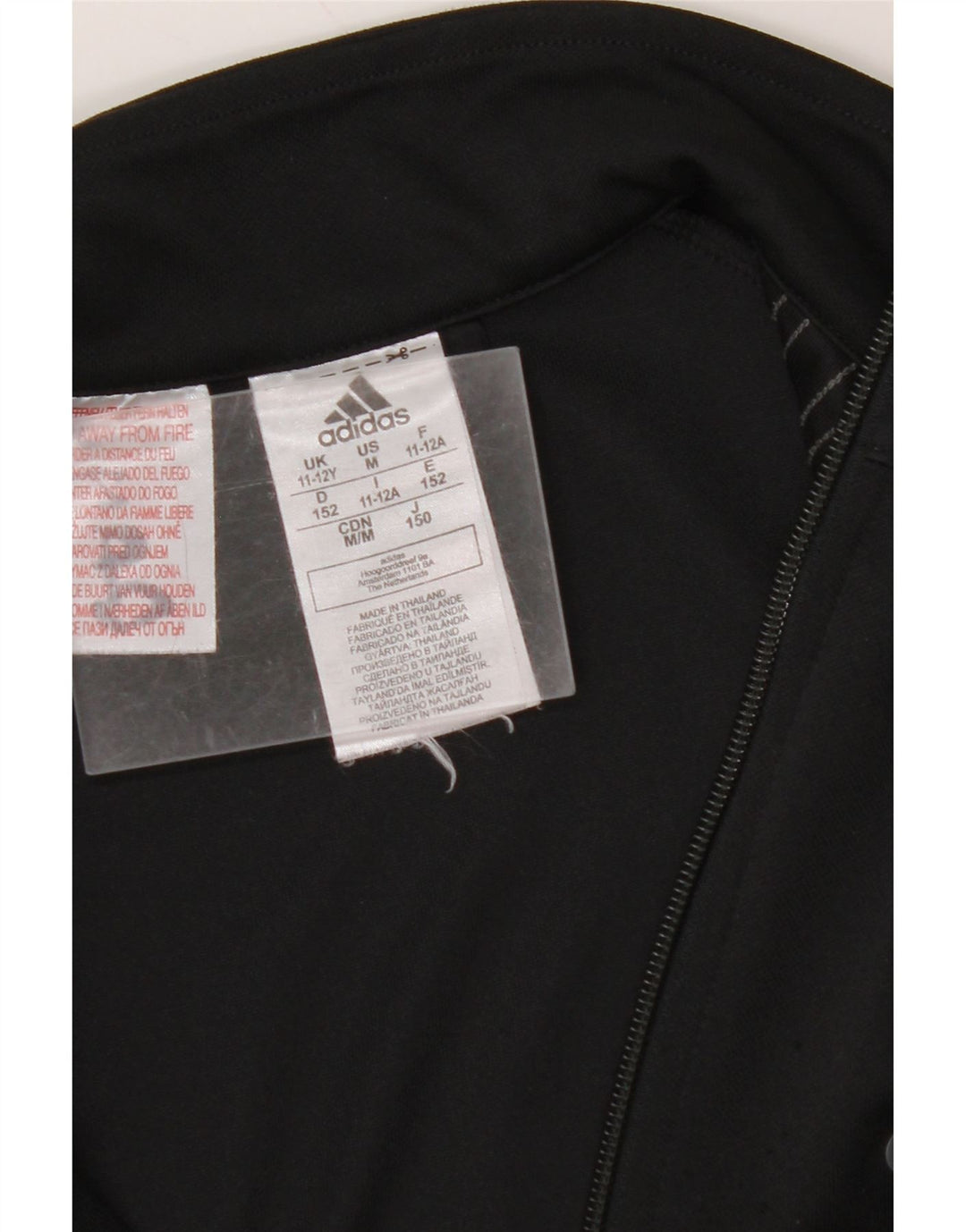 ADIDAS Jungen Aeroready Trainingsanzug Top Jacke 11-12 Jahre Schwarzes Polyester