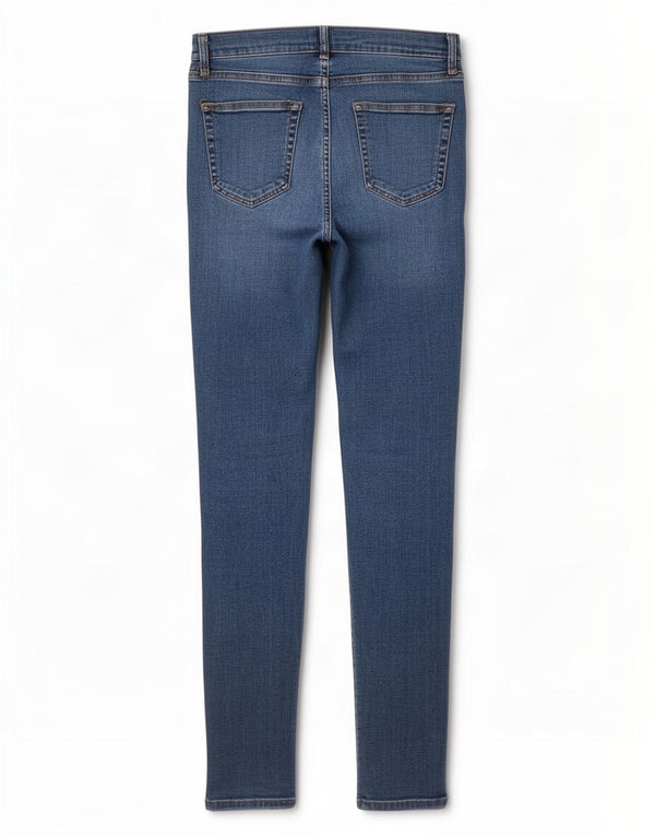 Topshop Damen Distressed Skinny Jeans W30 L32 Blaue Baumwolle