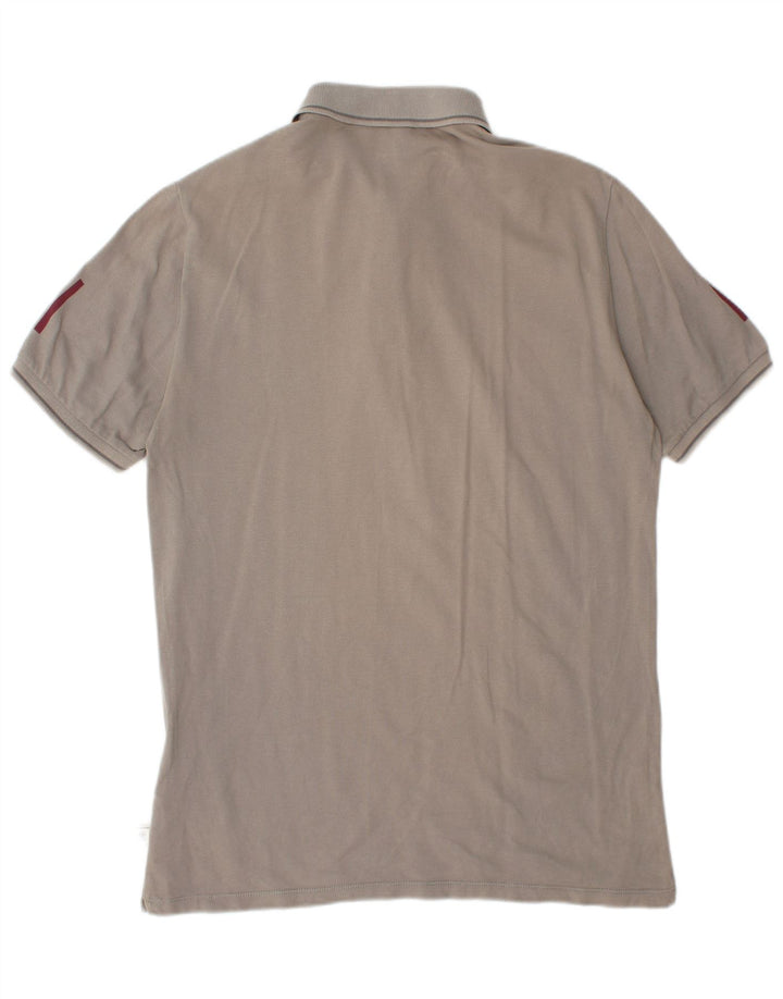 CERRUTI 1881 Herren-Poloshirt mit Grafik, groß, graue Baumwolle