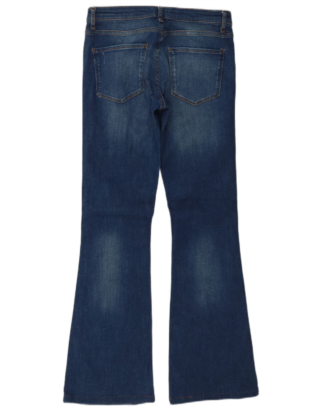 Zara Damen Schlagjeans EU 38 Small W28 L32 Blaue Baumwolle