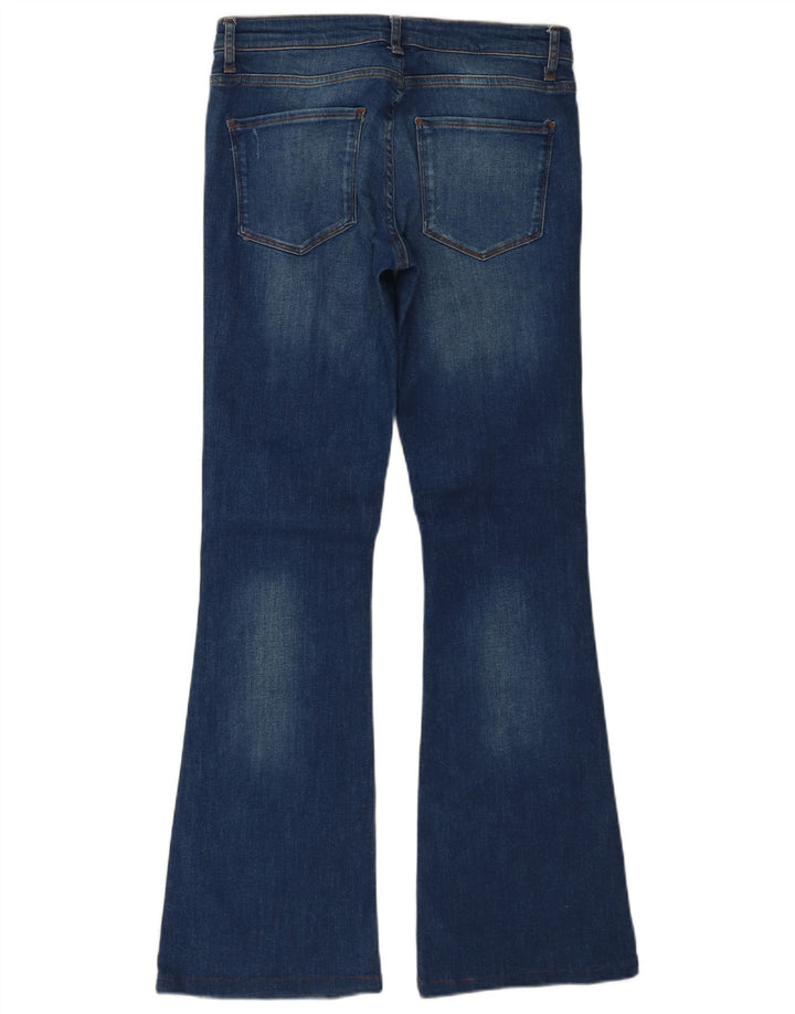 Zara Damen Schlagjeans EU 38 Small W28 L32 Blaue Baumwolle
