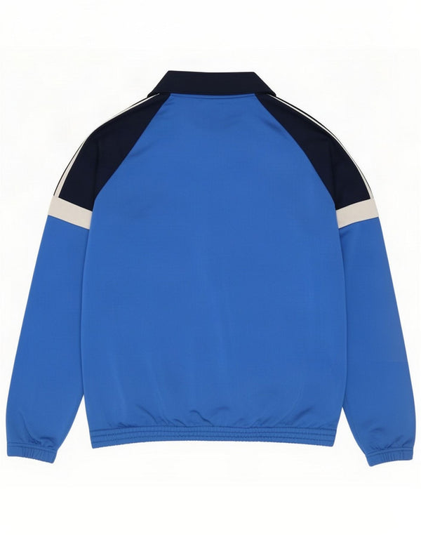 Adidas Jungen-Trainingsanzug-Top-Jacke, 13–14 Jahre, blaues Colourblock-Polyester