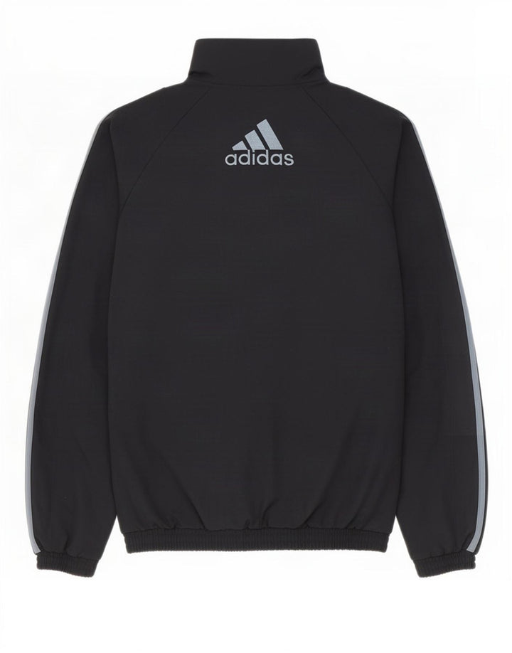 Adidas Jungen Grafik-Trainingsanzug-Top-Jacke, 15–16 Jahre, schwarzes Polyester