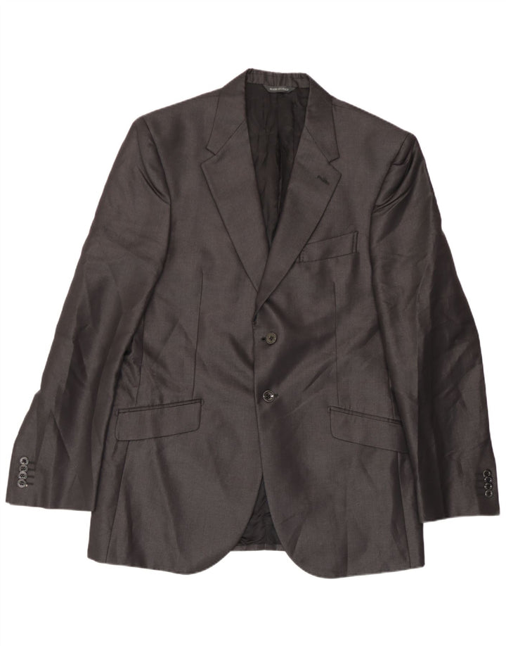 Carlo Pignatelli Herren 2-Knopf-Blazerjacke IT 52 XL Graue Seide