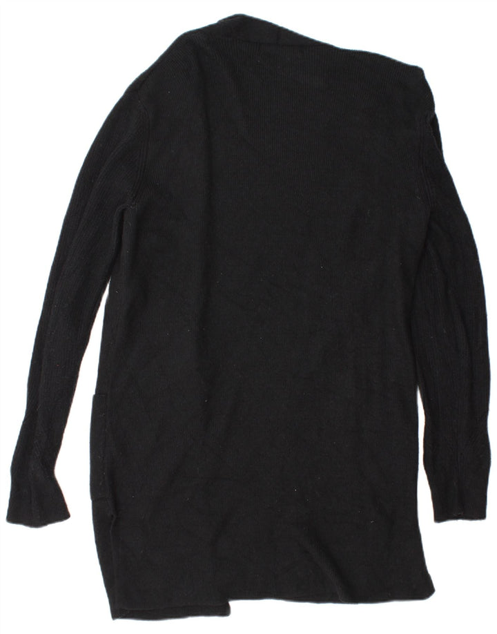 Marks & Spencer Damen Longline Open Cardigan Pullover UK 8 Small Schwarz