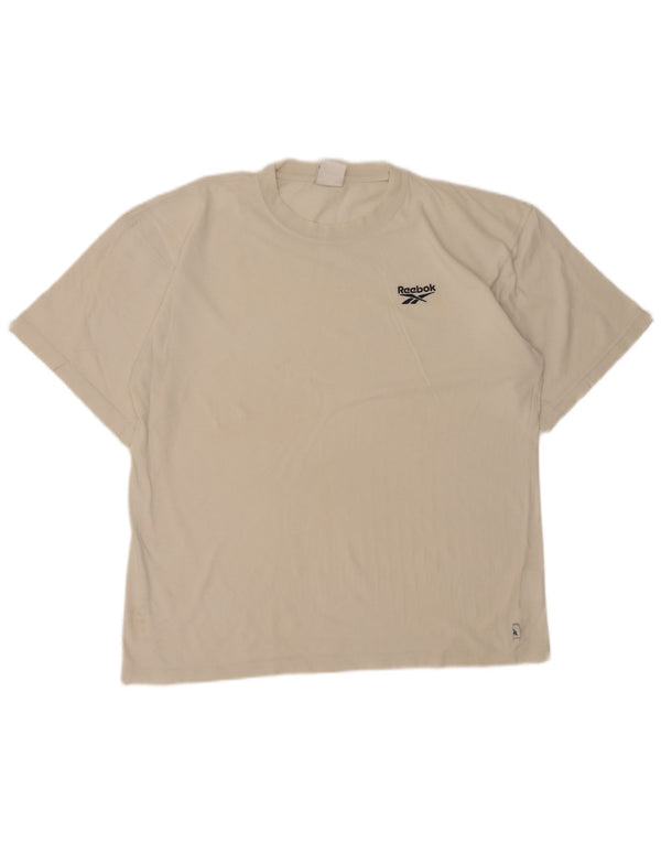 Reebok Herren Loose Fit T-Shirt Top Small Weiß