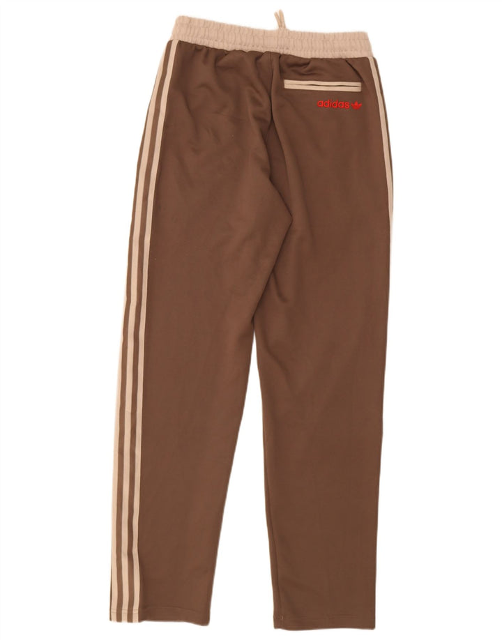 Adidas Herren-Trainingshose, klein, braunes Farbblock-Polyester