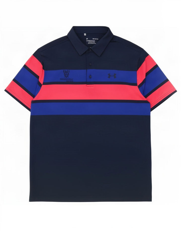 Under Armour Herren-Poloshirt, groß, Marineblau, Farbblock