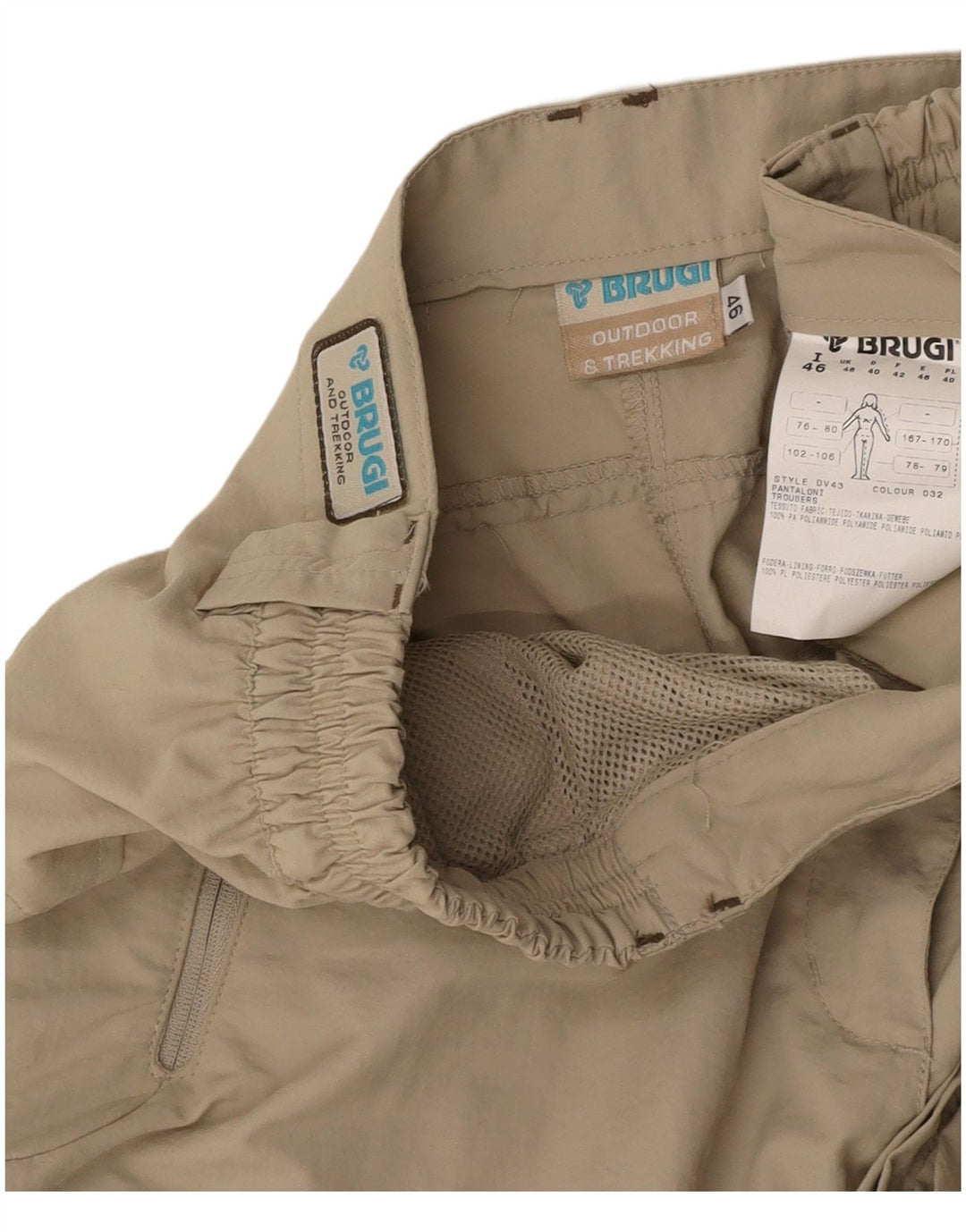 BRUGI Damen Cargoshorts IT 46 Large W34 Beige Polyamid