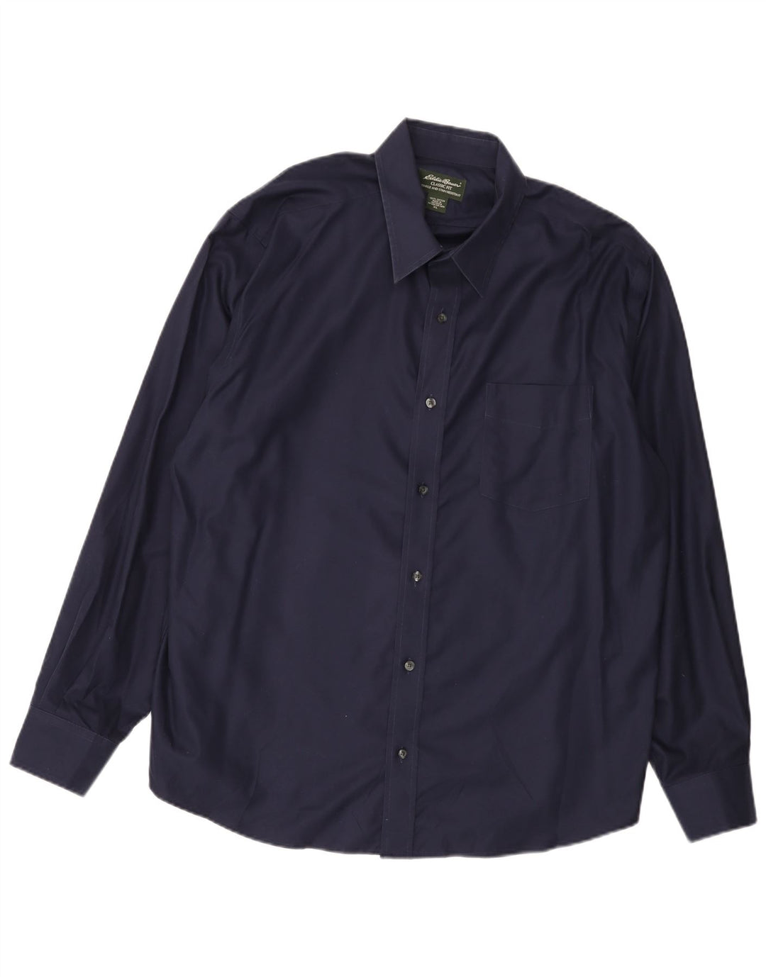 EDDIE BAUER Herren-Hemd mit klassischer Passform, XL, Marineblau, Baumwolle