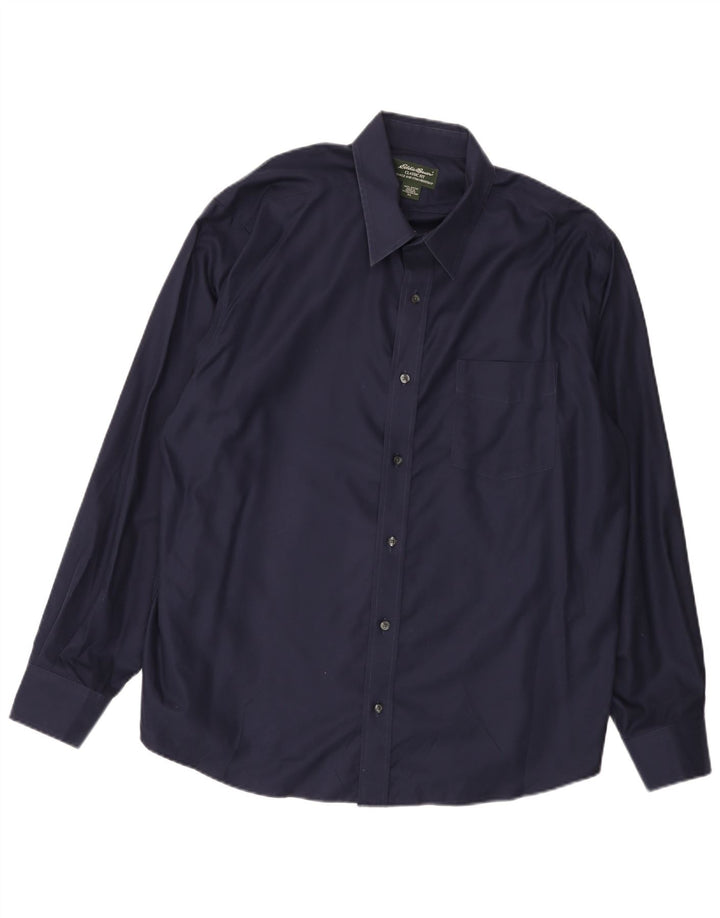 EDDIE BAUER Herren-Hemd mit klassischer Passform, XL, Marineblau, Baumwolle