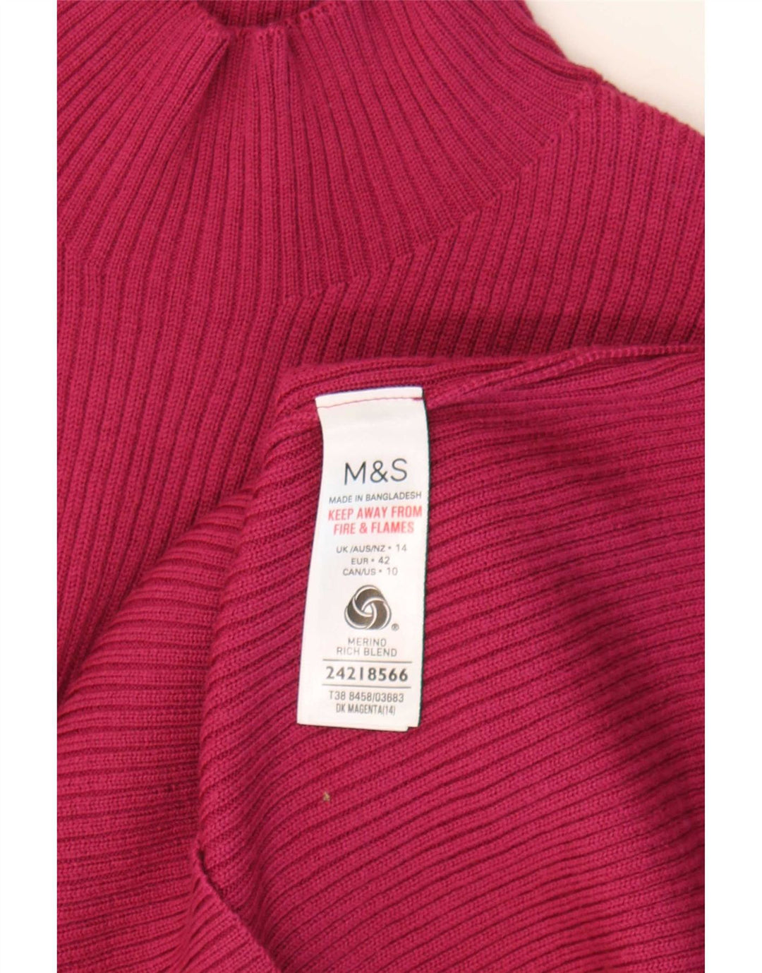 Marks & Spencer Damen-Pullover mit Rollkragen, Gr. 14, Lila