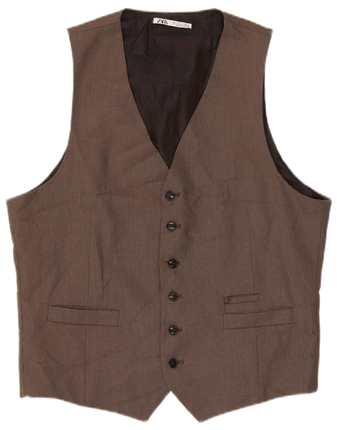 Zara Herrenweste, groß, grau, Polyester
