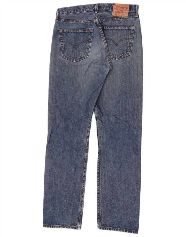 Levi's Damen 501 Distressed Straight Jeans W31 L32 Blaue Baumwolle