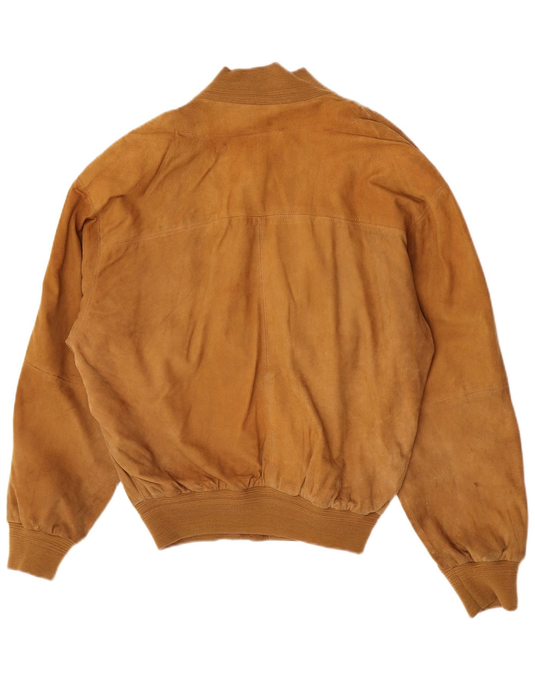 Vintage Herren Wildleder Bomberjacke IT 48 Mittelbraunes Leder