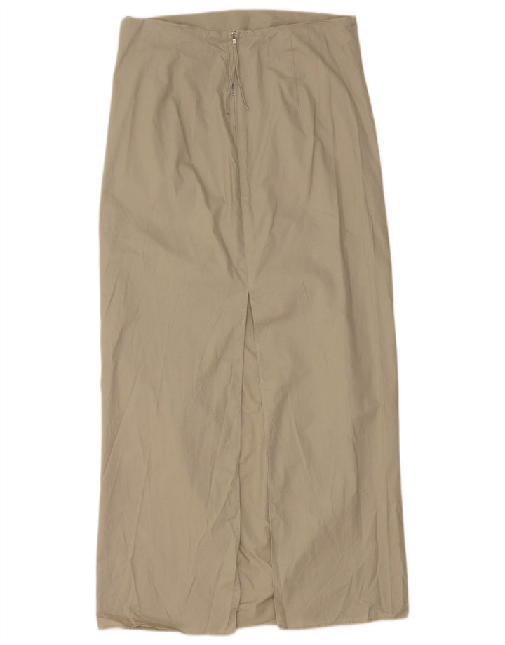 Zara Damen Maxirock Medium W28 Grüne Baumwolle