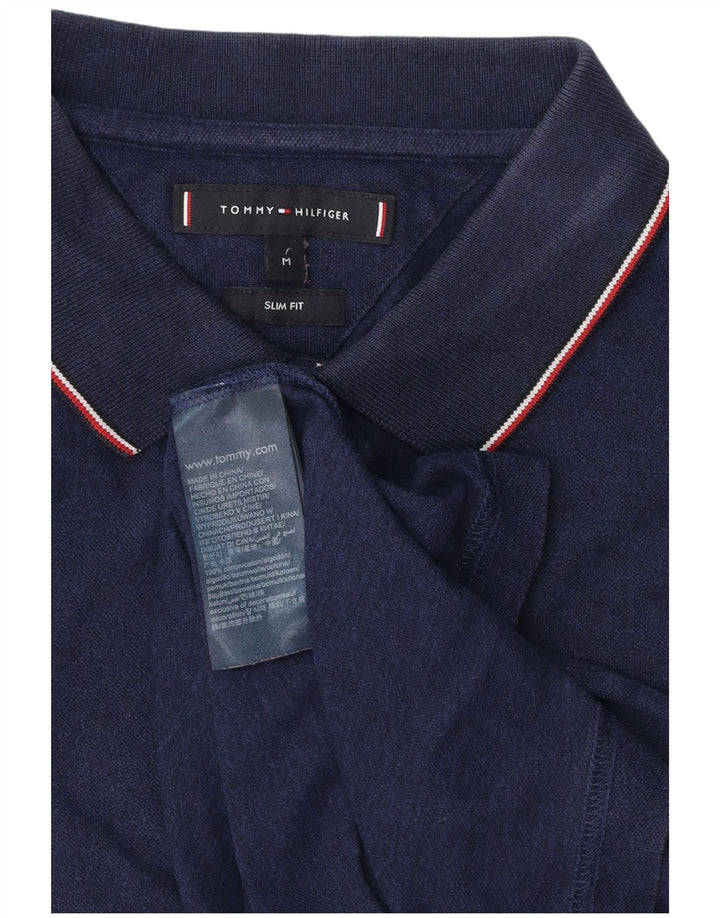 TOMMY HILFIGER Herren Slim Fit Poloshirt Mittelmarineblaue Baumwolle