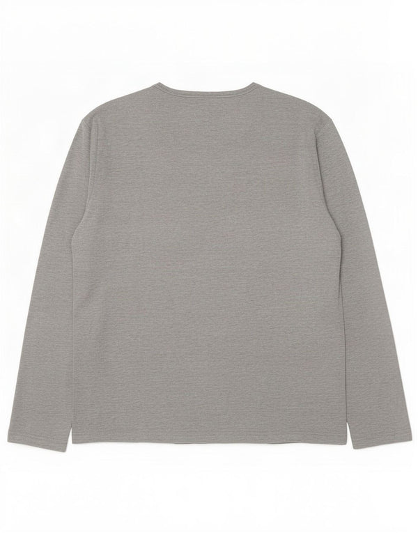 Gas Herren Top Langarm XL Grau Baumwolle