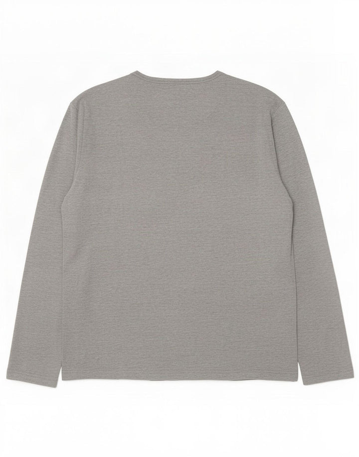 Gas Herren Top Langarm XL Grau Baumwolle