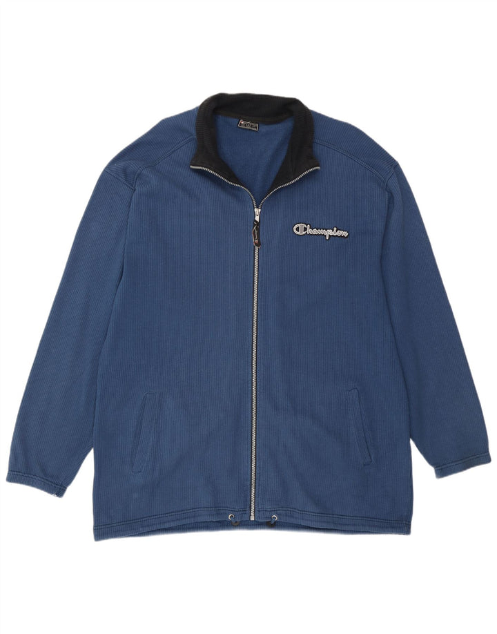 Champion Herren-Trainingsanzugoberteil mit Grafik, Größe L, aus blauer Baumwolle