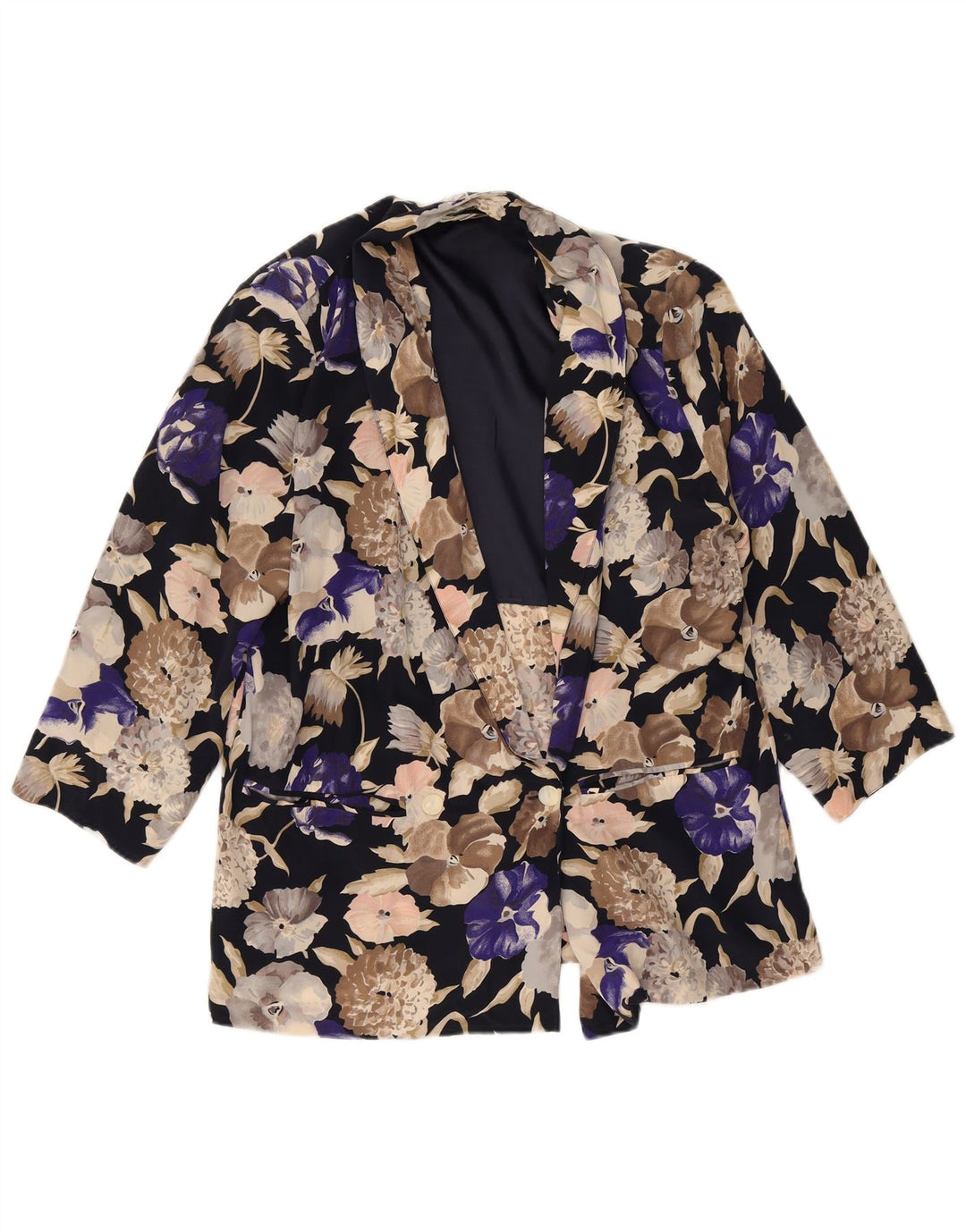 Marina Rinaldi Damen-Blazerjacke mit 3/4-Ärmeln, Größe 19, klein, mehrfarbig