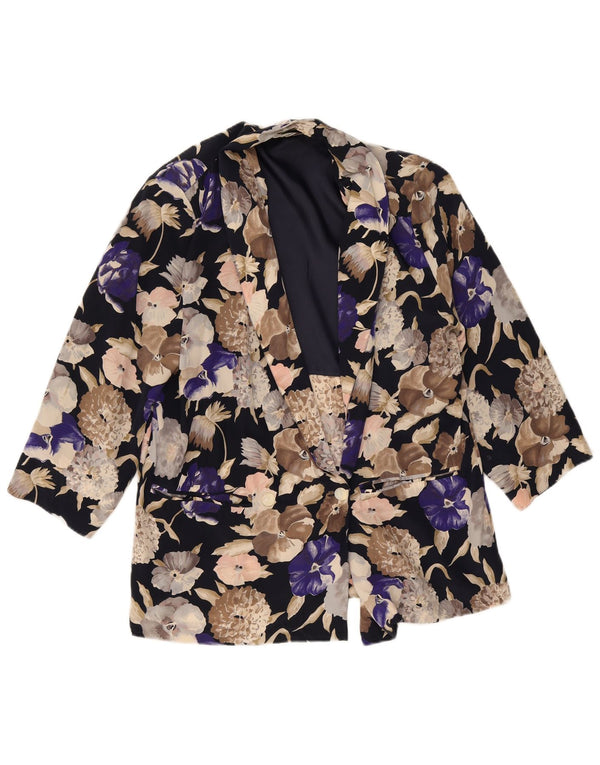 Marina Rinaldi Damen-Blazerjacke mit 3/4-Ärmeln, Größe 19, klein, mehrfarbig