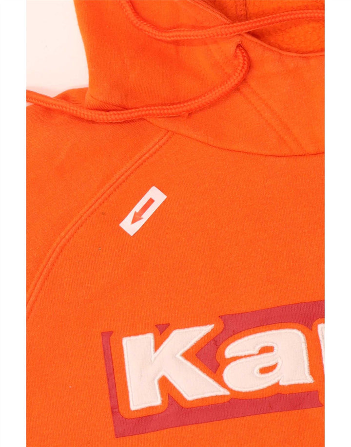 Kappa Herren Grafik-Kapuzenpullover, groß, orange, Baumwolle