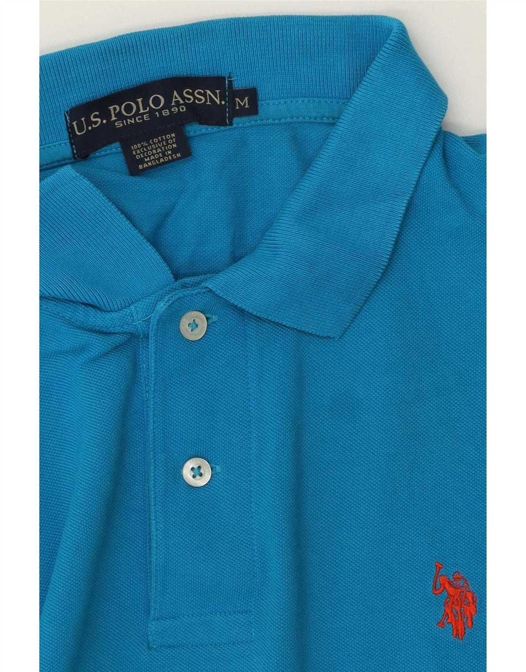 U.S. Polo Assn. Herren-Poloshirt aus mittelblauer Baumwolle
