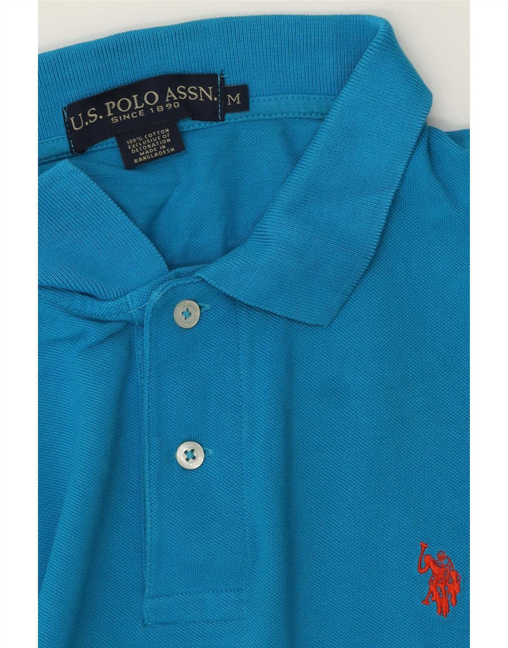 U.S. Polo Assn. Herren-Poloshirt aus mittelblauer Baumwolle