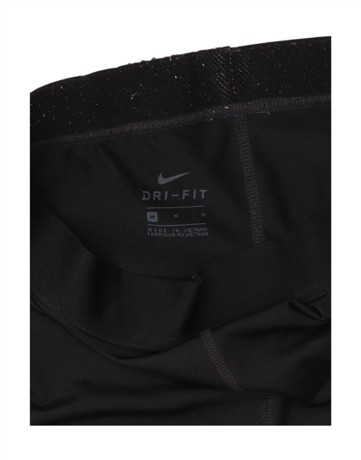 Nike Damen Dri Fit Graphic Capri Leggings UK 12 Medium Schwarz