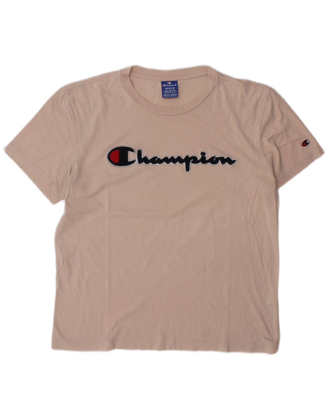 Champion Herren-T-Shirt mit Grafik, Mittelrosa, Baumwolle