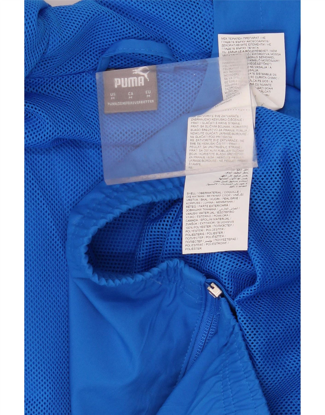 PUMA Herren-Trainingsanzug mit Kapuze, mittelblau, Polyester