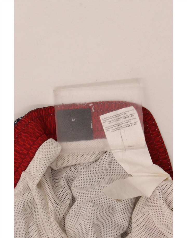 Hugo Boss Herren-Badeshorts mit grafischem Muster, mittleres Marineblau, geometrisches Polyester