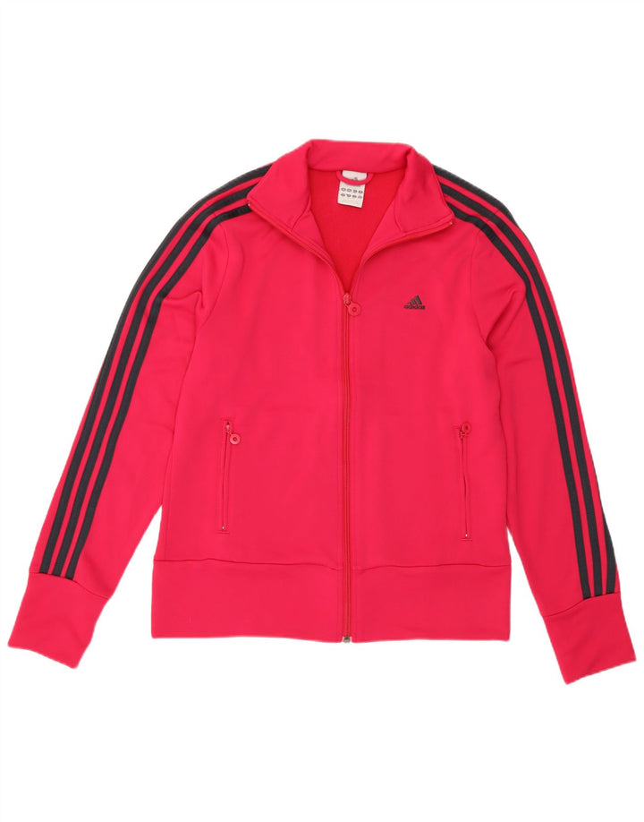 Adidas Damen Trainingsanzug Top Jacke UK 16 Large Pink Polyester