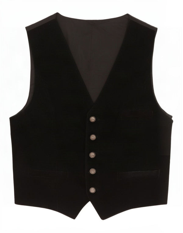 C&A Herren Wildlederweste XL, schwarzes Leder