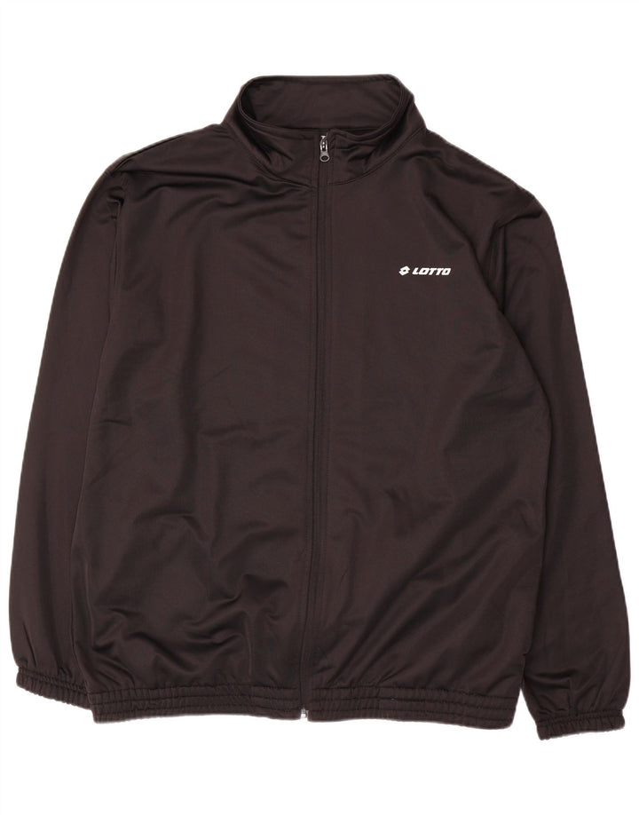 Lotto Herren-Trainingsanzug-Oberteil, Jacke, 2XL, Schwarz, Polyester