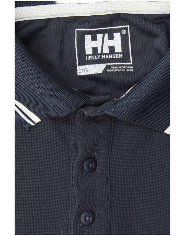 HELLY HANSEN Herren-Poloshirt, groß, marineblau gestreift