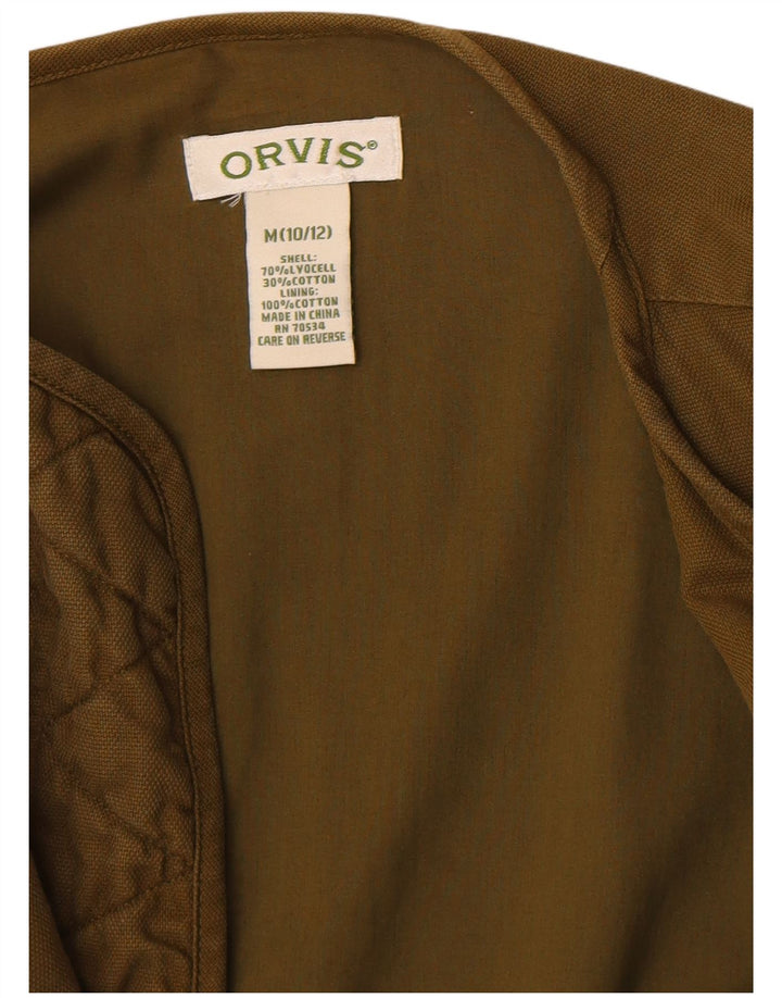 Offene Blazerjacke für Damen von Orvis, US 10/12, mittlere Khaki-Viskose