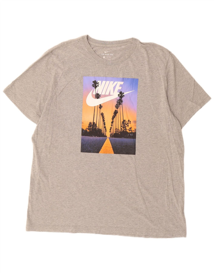 Nike Herren Grafik T-Shirt Top 2XL Grau