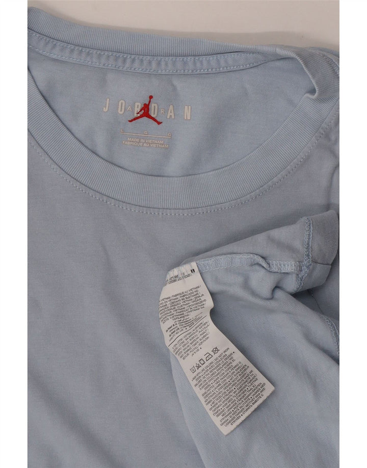 Jordan Herren T-Shirt Top Large Blau Baumwolle