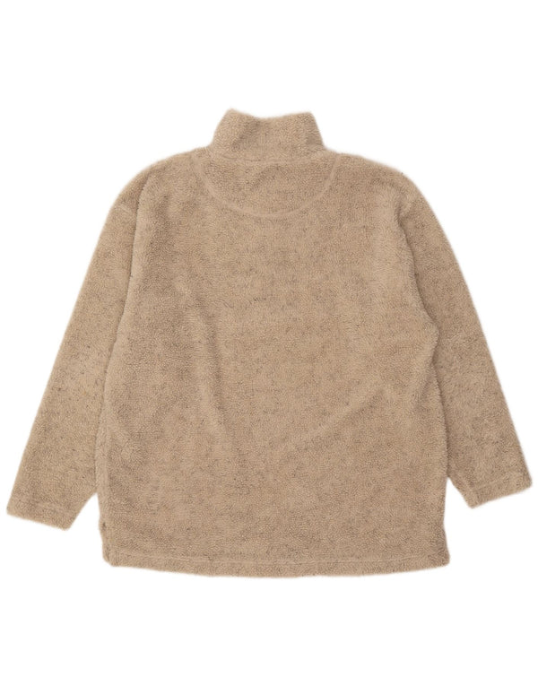 Landhaus Herren-Fleecepullover mit Reißverschluss, 2XL, beige meliert, Polyester