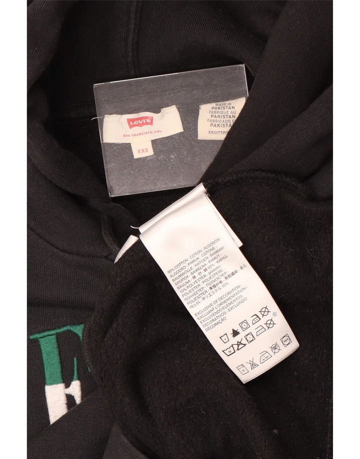 Levi's Herren-Kapuzenpullover mit normaler Passform, 2XS, schwarze Baumwolle