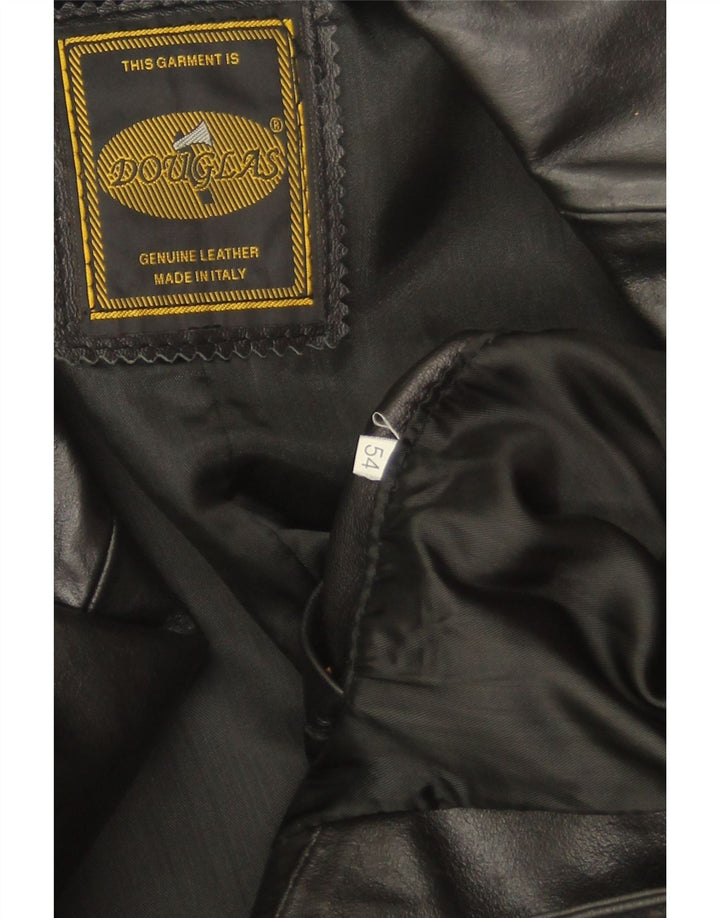 Douglas Herren Ledermantel UK 38 Mittelschwarzes Leder