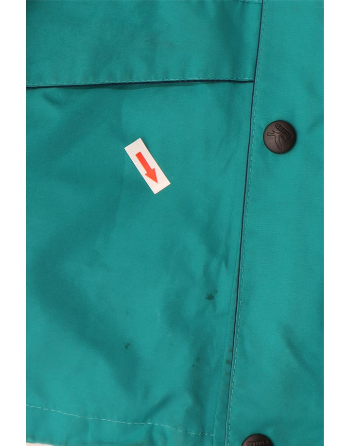 SALEWA Herren-Windbreaker-Jacke, UK 40, groß, blaues Colourblock-Polyamid