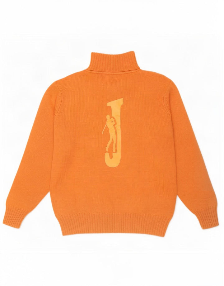 Jeckerson Herren-Pullover mit grafischem Reißverschluss und mittelorangefarbener Wolle