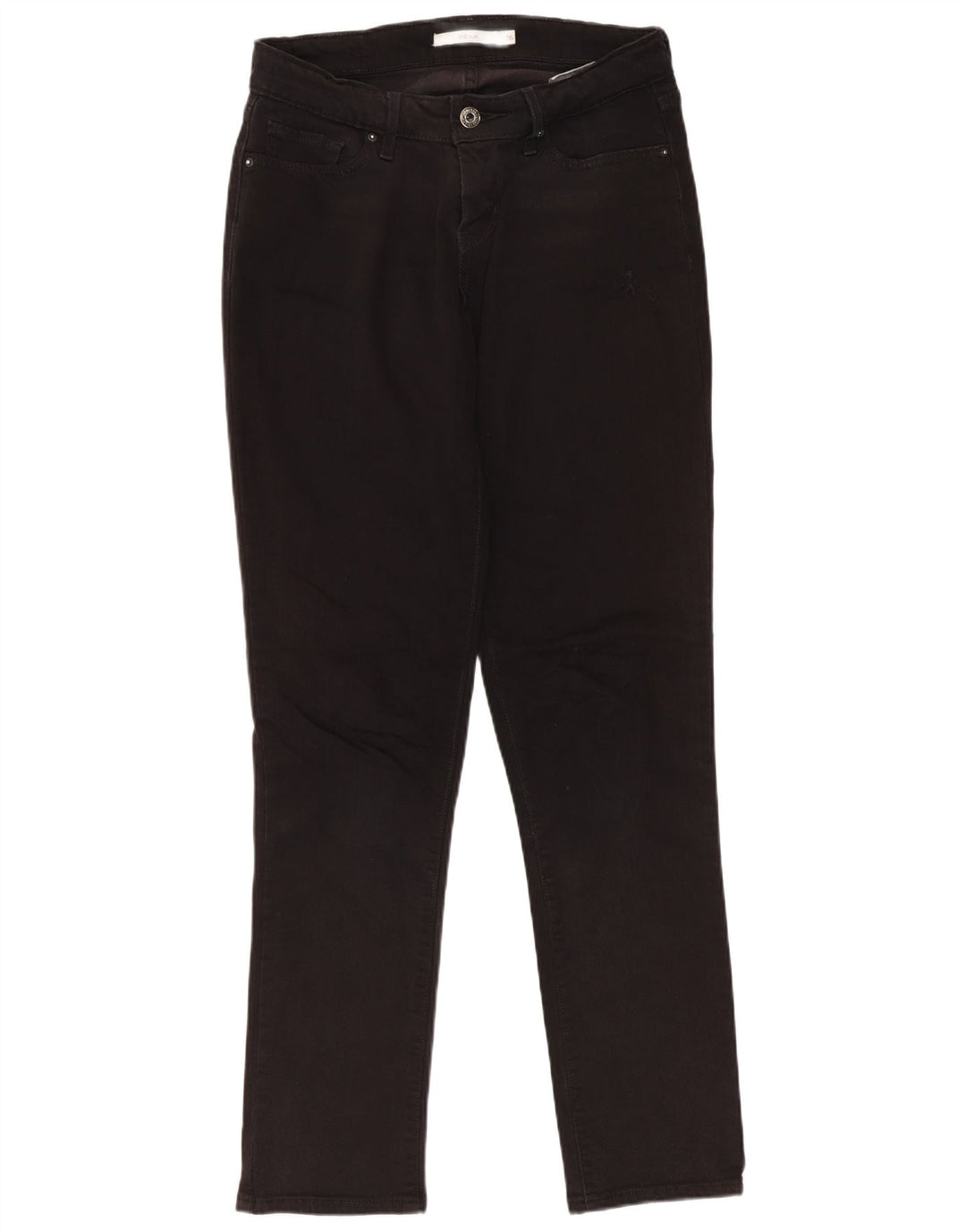 Levi's Damen 712 Slim Jeans W26 L30 Schwarze Baumwolle
