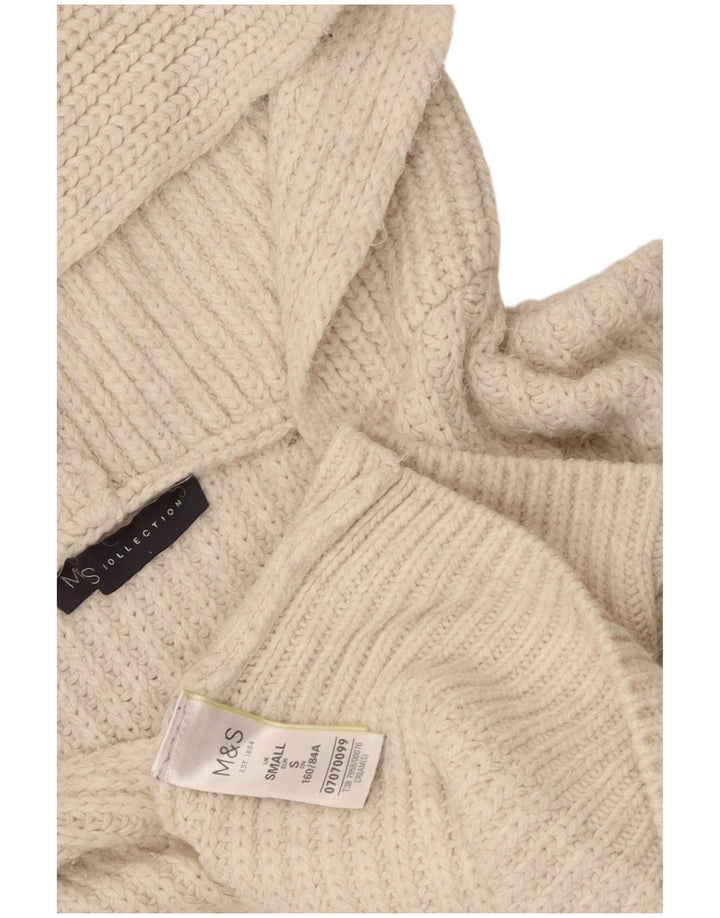 Marks & Spencer Damen-Pullover mit Kapuze, übergroß, Gr. 10, Größe S, Weiß
