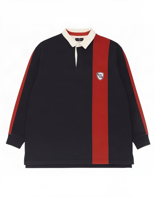 Marks & Spencer Mens Blue Harbour Rugby Polo Shirt 2XL Navy Colourblock