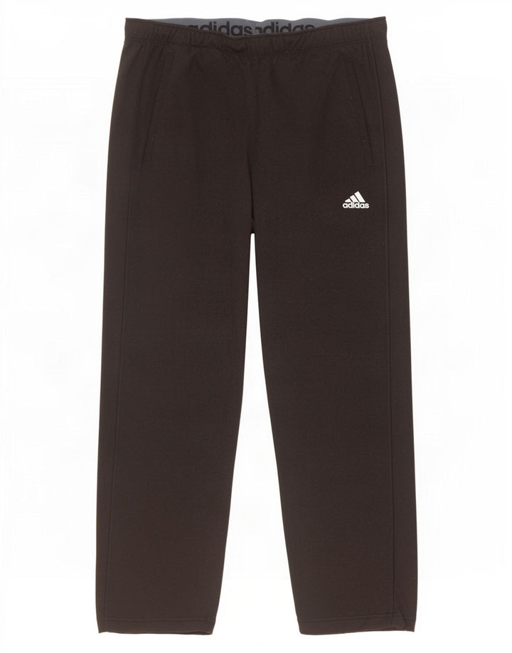 Adidas Herren-Trainingshose, groß, aus schwarzem Polyester