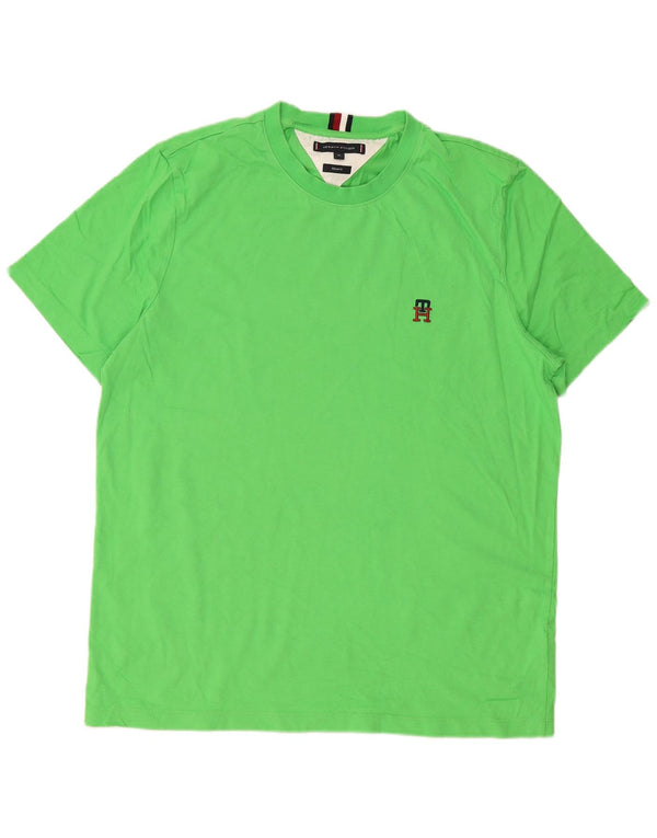 Tommy Hilfiger Herren T-Shirt Top XL Grün Baumwolle